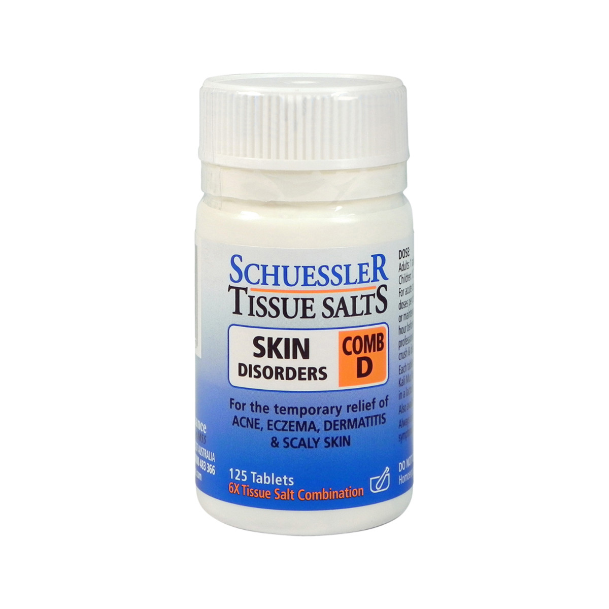 Schuessler Tissue Salts Comb D (Skin Disorders) 125t