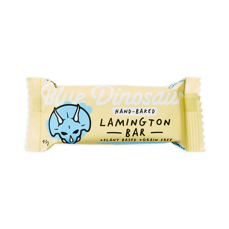 Blue Dinosaur Lamington Snack Bar 45g