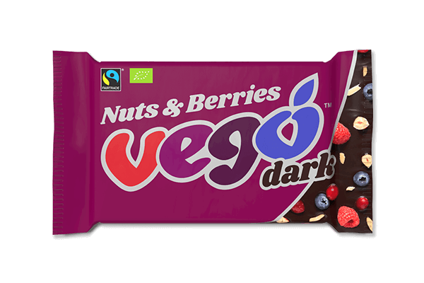 Vego Nuts & Berries Dark Chocolate Bar 85g